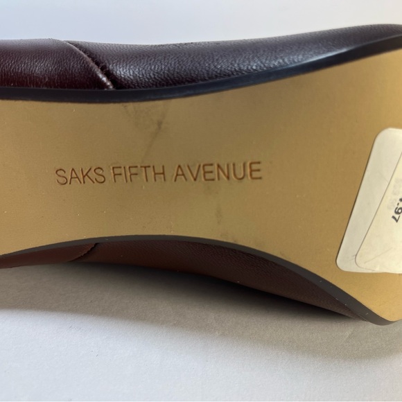 Saks Fifth Avenue Tayna Brownie leather upper On Ankle Boots NWT Size 9 - Picture 7 of 15